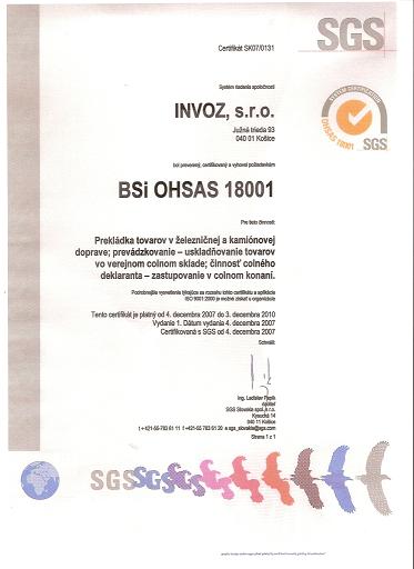 BSi OHSAS 18001